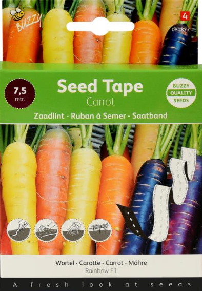Seed Tape Carrot Rainbow F1 7.5m